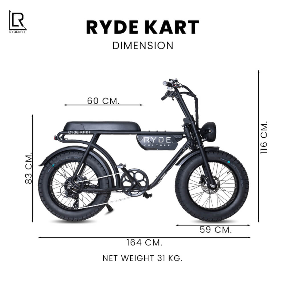 จักรยานไฟฟ้า Rydekart รุ่น Ryde Kart - สีดำ_2